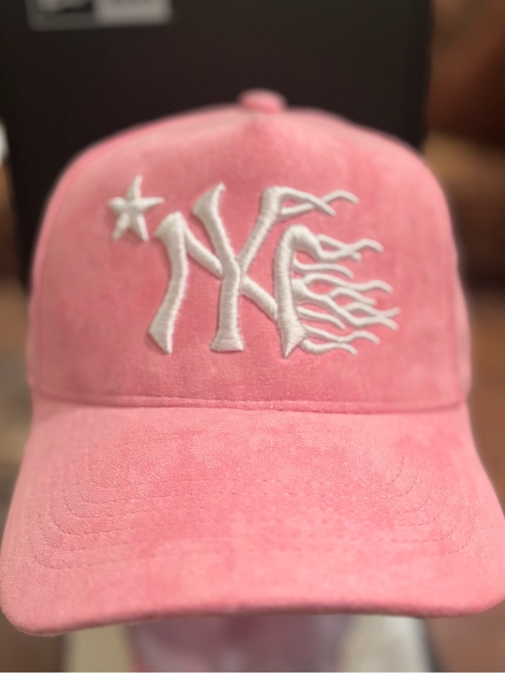 New York Yankees All Pink Suede SnapBack Hat